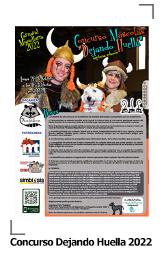 cartel anunciador del Concurso de Mascotas Dejando Huella 2022