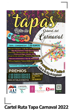 cartel anunciador Ruta Tapas / concurso 2022 Carnaval