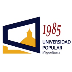 imagen anagrama de la Universidad Popular con motivo de su aniversario thumbail, en color