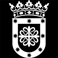 imagen del Escudo de Miguelturra en dos colores, blanco sobre negro