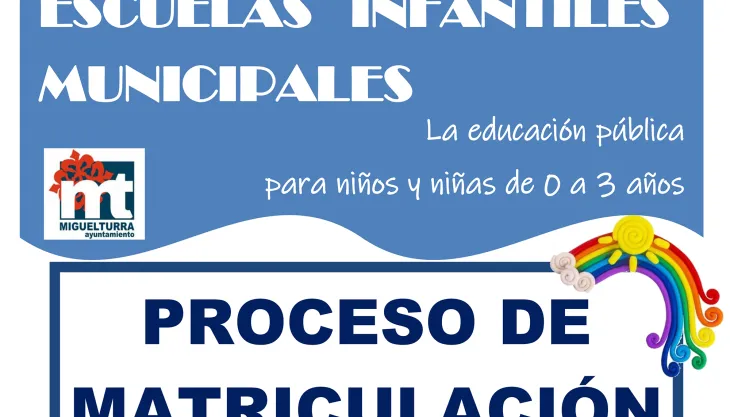 cartel matriculación Escuelas Infantiles 2023-2024