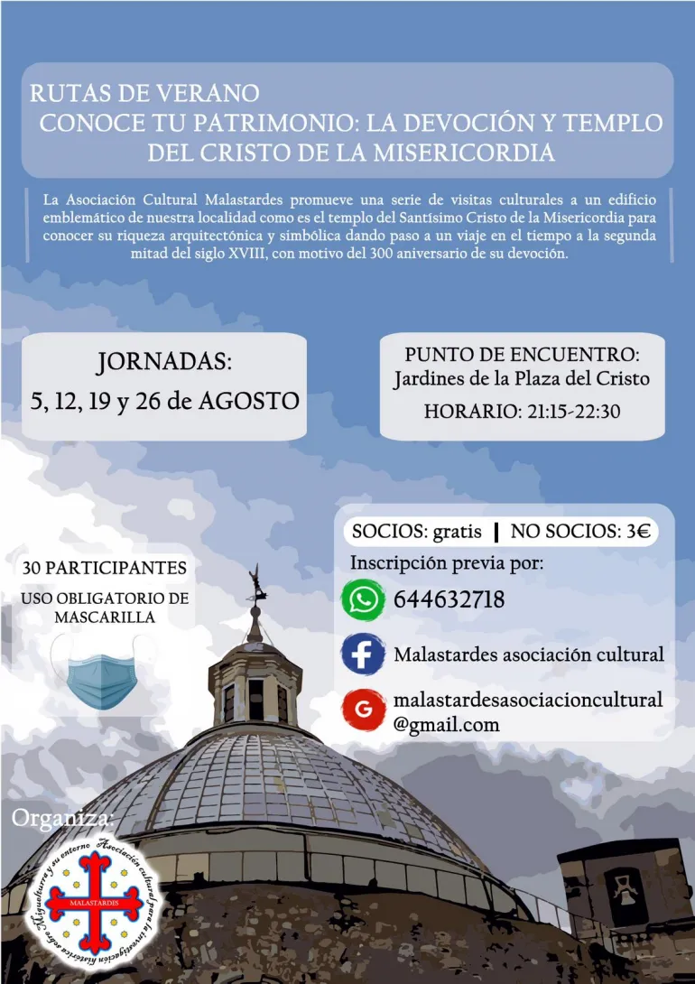 imagen del cartel rutas de verano cristo de la misericordia, 2020