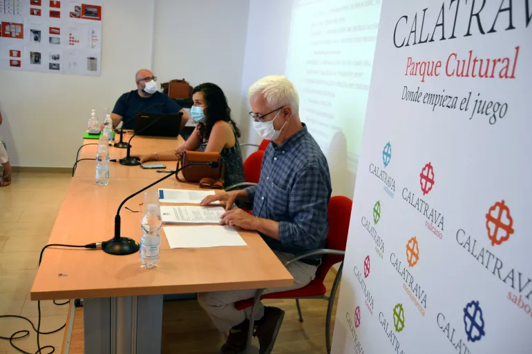 imagen reunión Junta Directiva AD Campo Calatrava, julio 2020, fuente imagen Gabinete Prensa Multimedia