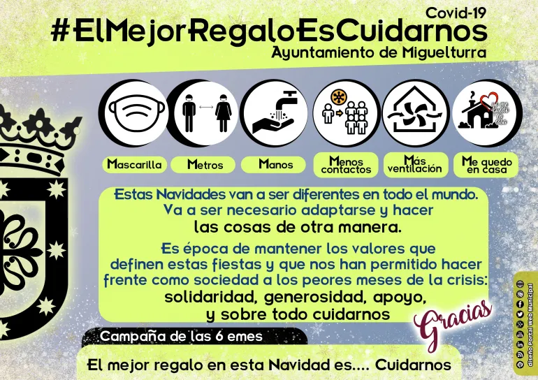 imagen de la campaña concienciación en Navidad por el Covid-19