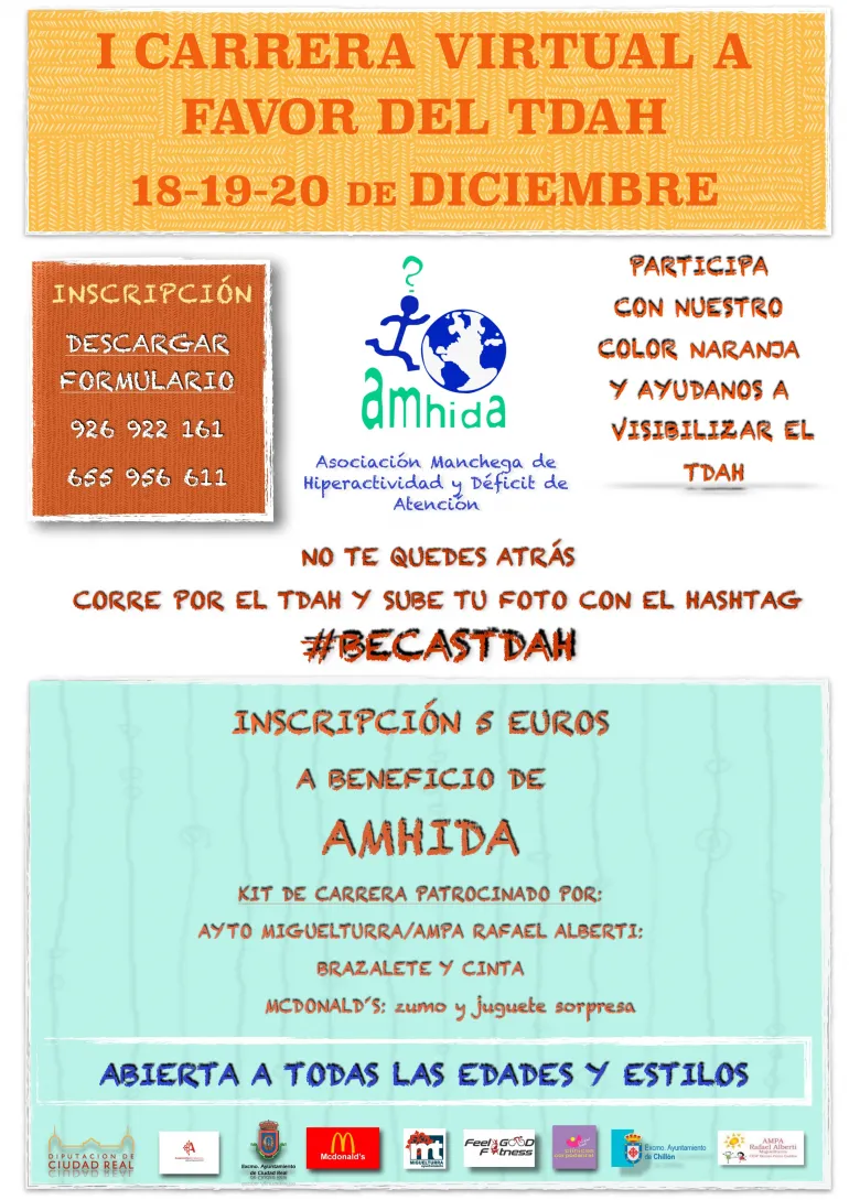 evento imagen del cartel de la carrera solidaria, diciembre 2020