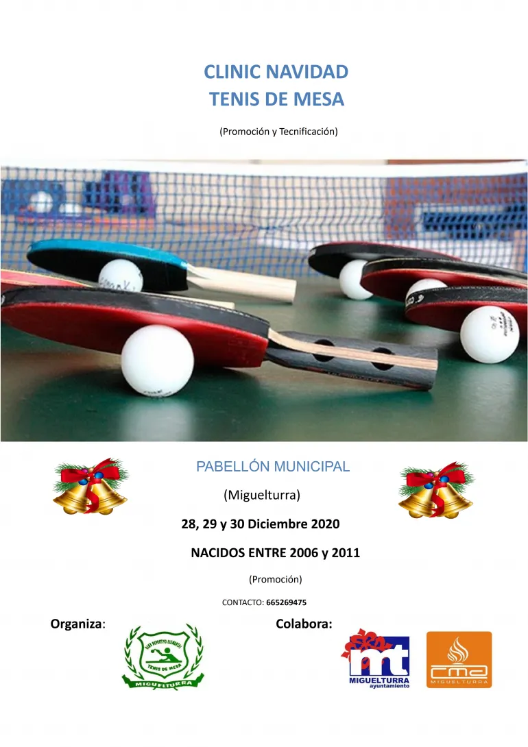 evento imagen Clinic Tenis Mesa Navidad 2020 