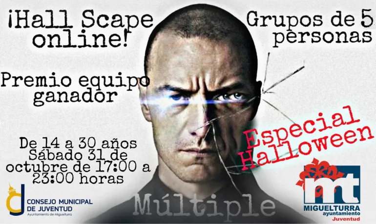 imagen anunciadora de la actividad hall scape online, Ayuntamiento de Miguelturra, octubre 2020