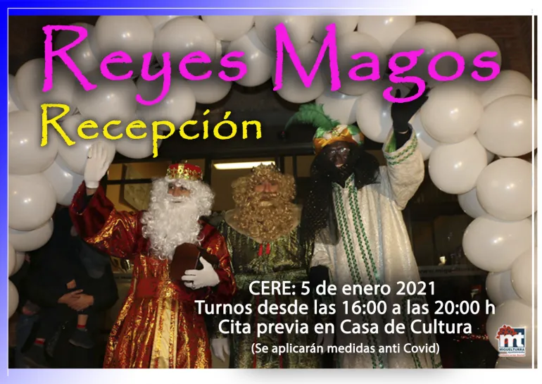 imagen cartel anunciador de la Visita de los Reyes Magos de Oriente a Miguelturra el 5 de enero de 2021