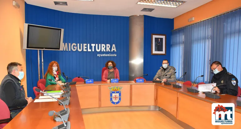 imagen de la reunión del comité municipal de emergencias de Miguelturra, enero de 2021