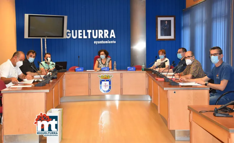 imagen de la reunión de la Mesa Local por el Empleo, junio 2020