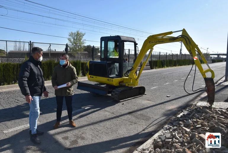 imagen en las obras del Polígono de la Estrella, marzo de 2021