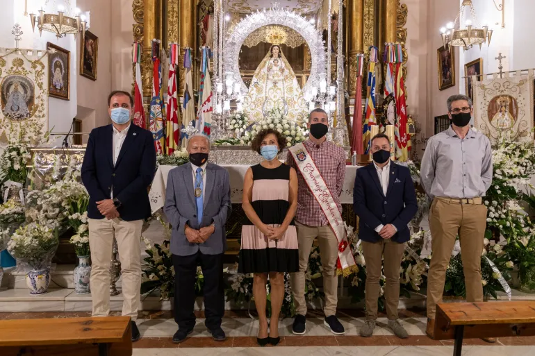 imagen durante la ofrenda floral a la Virgen de la Estrella, septiembre 2020