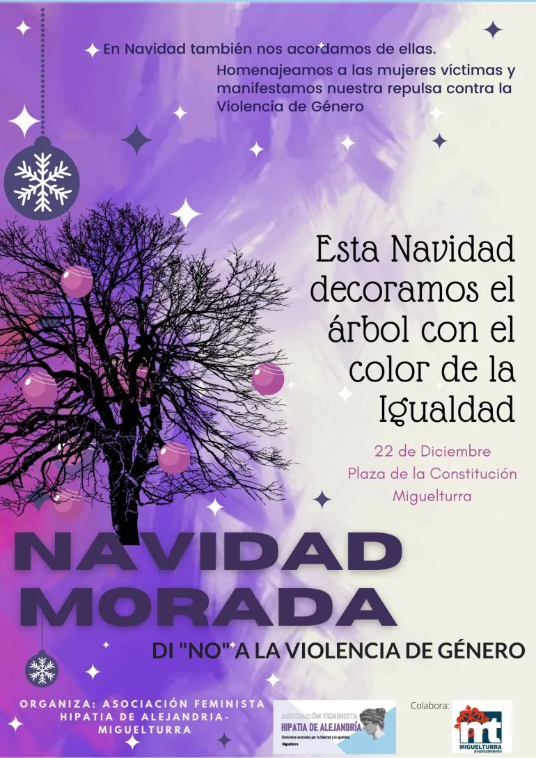 imagen poster navidad morada, diciembre 2020