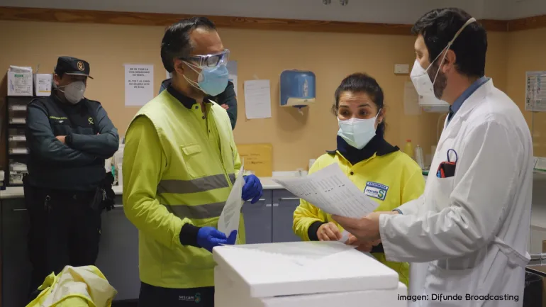 imagen de las vacunas en el Centro de Salud de Miguelturra, fuente imagen Difunde Broadcasting