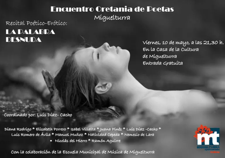 imagen cartel del recital de poesía erótica, 2013
