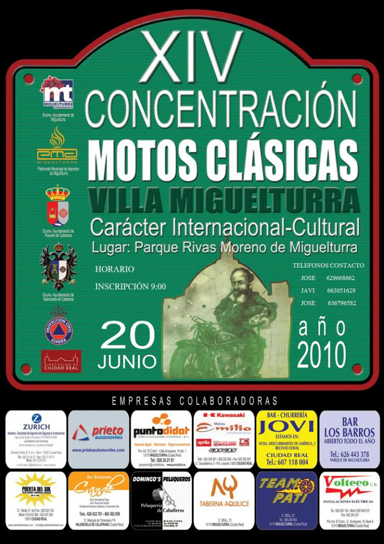 imagen concentración motos clásicas, junio 2010