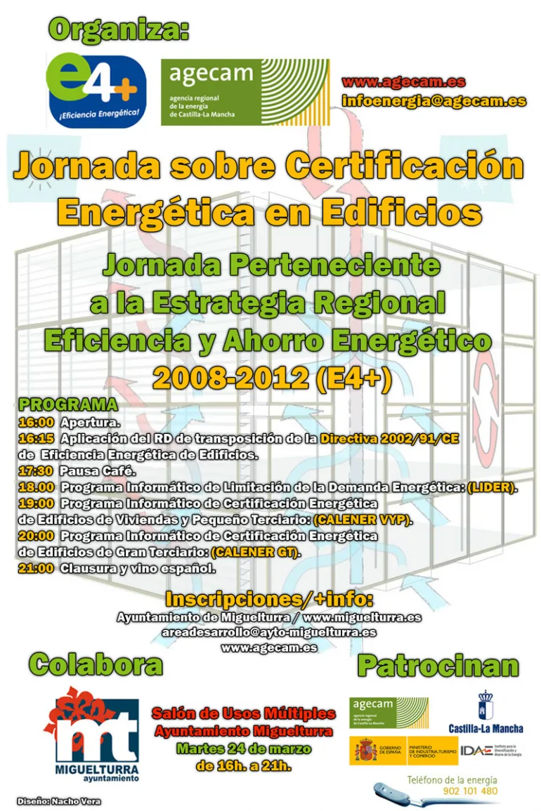 imagen cartel jornada certificación energética