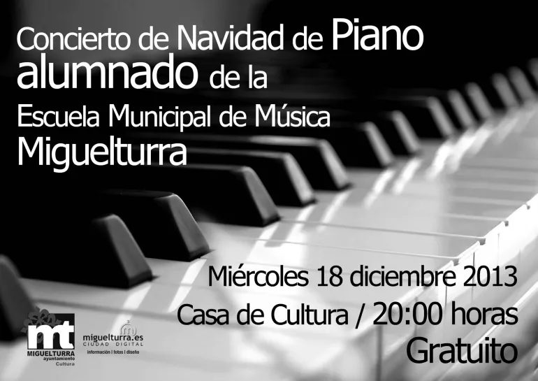 imagen cartel concierto navidad de piano 2013
