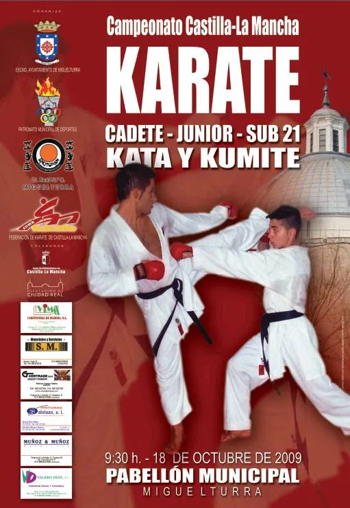 imagen cartel Campeonato Regional Karate, oct 2009