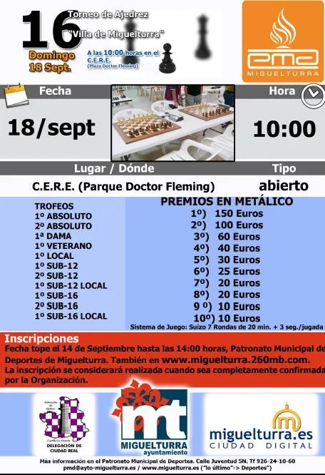 imagen cartel torneo ajedrez ferias 2011