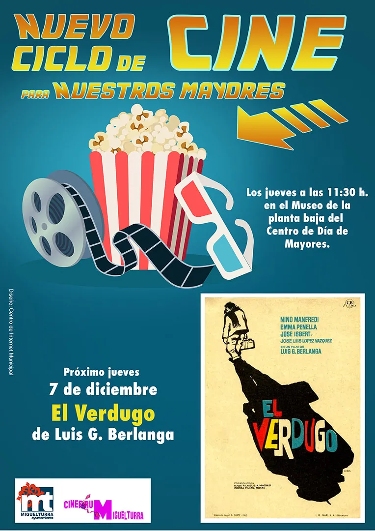 evento imagen cartel película "El Verdugo", diseño Centro de Internet Miguelturra