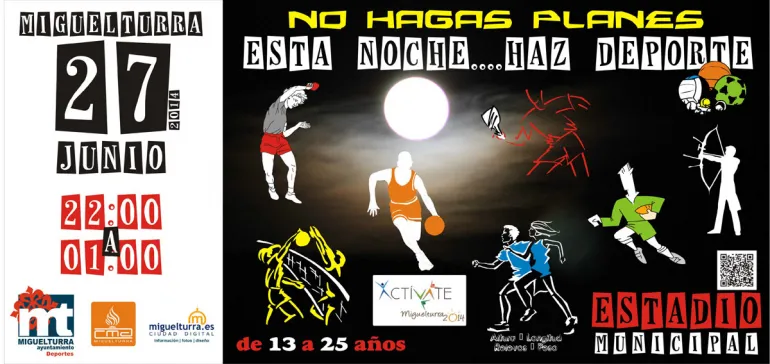 imagen del cartel actividad deportiva, junio 2014