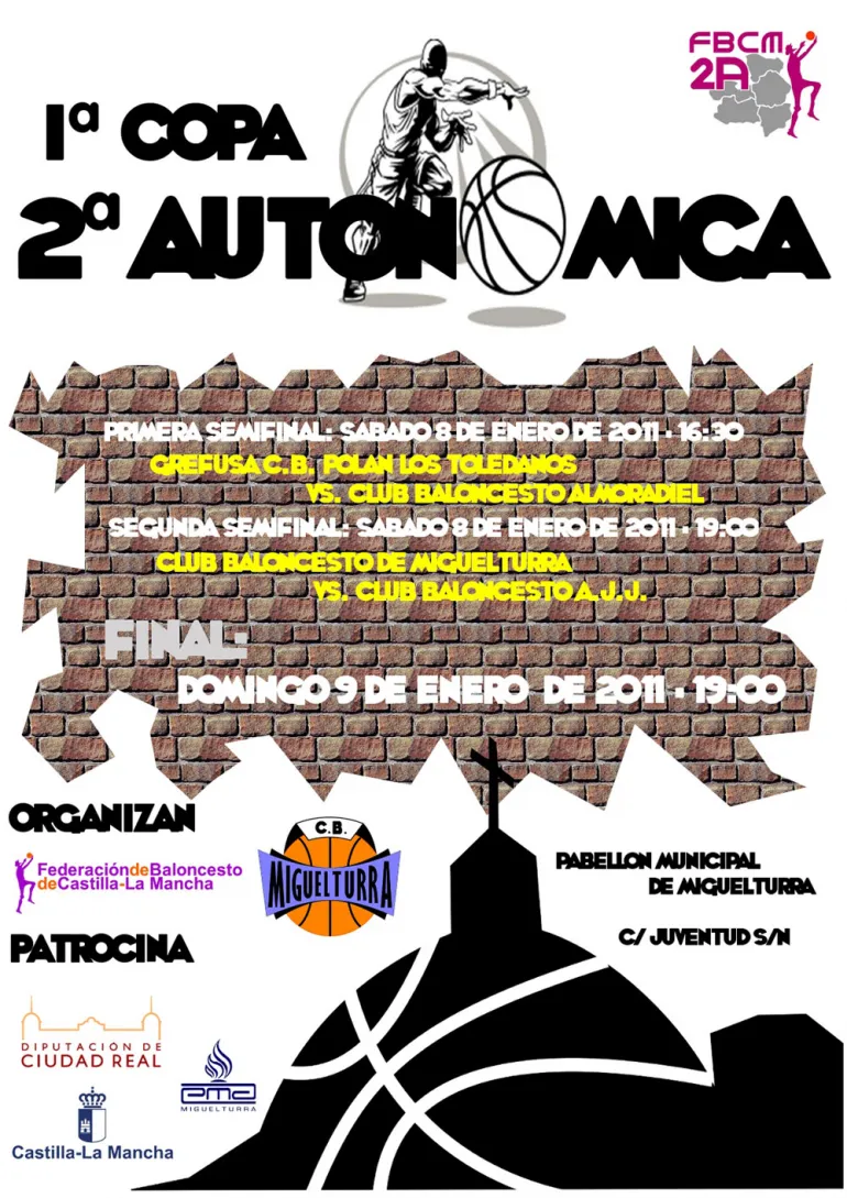 imagen final cartel copa Baloncesto, enero 2011