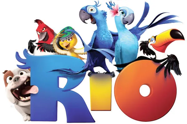 imagen publicidad de la película de animación Rio