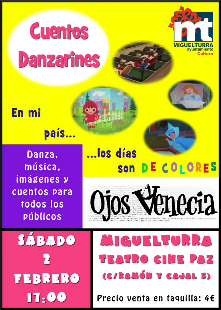 imagen del cartel Cuentos Danzarines, enero 2013