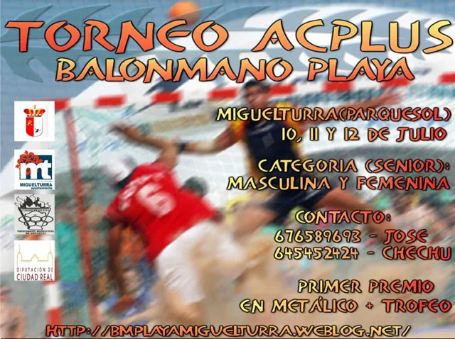 imagen cartel Balonmano Playa Miguelturra 2008