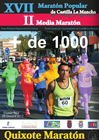 imagen cartel de la maratón popular CLM 2012