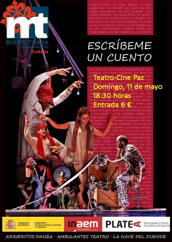 imagen cartel teatro infantil del domingo 11 mayo