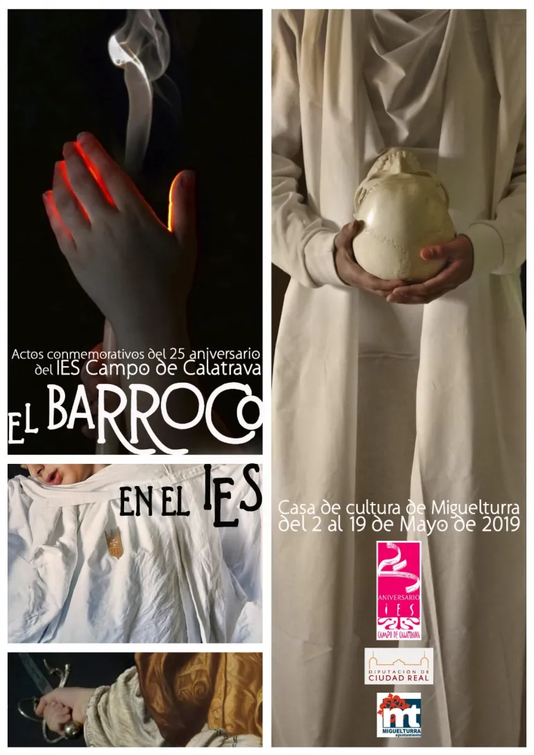 imagen del cartel anunciador de la exposición fotográfica sobre el Barroco, mayo 2019 Miguelturra
