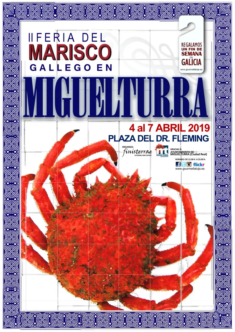 imagen cartel Feria del Marisco en Miguelturra, abril 2019