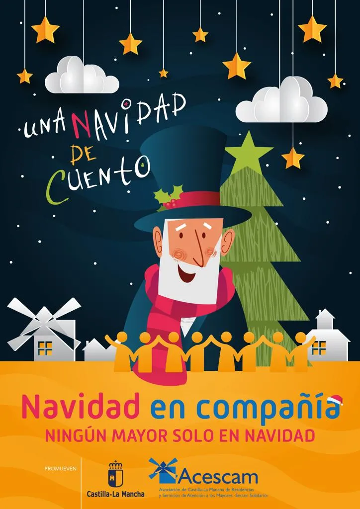 imagen cartel Campaña Navidad en Compañía, ningún mayor sólo, 2019