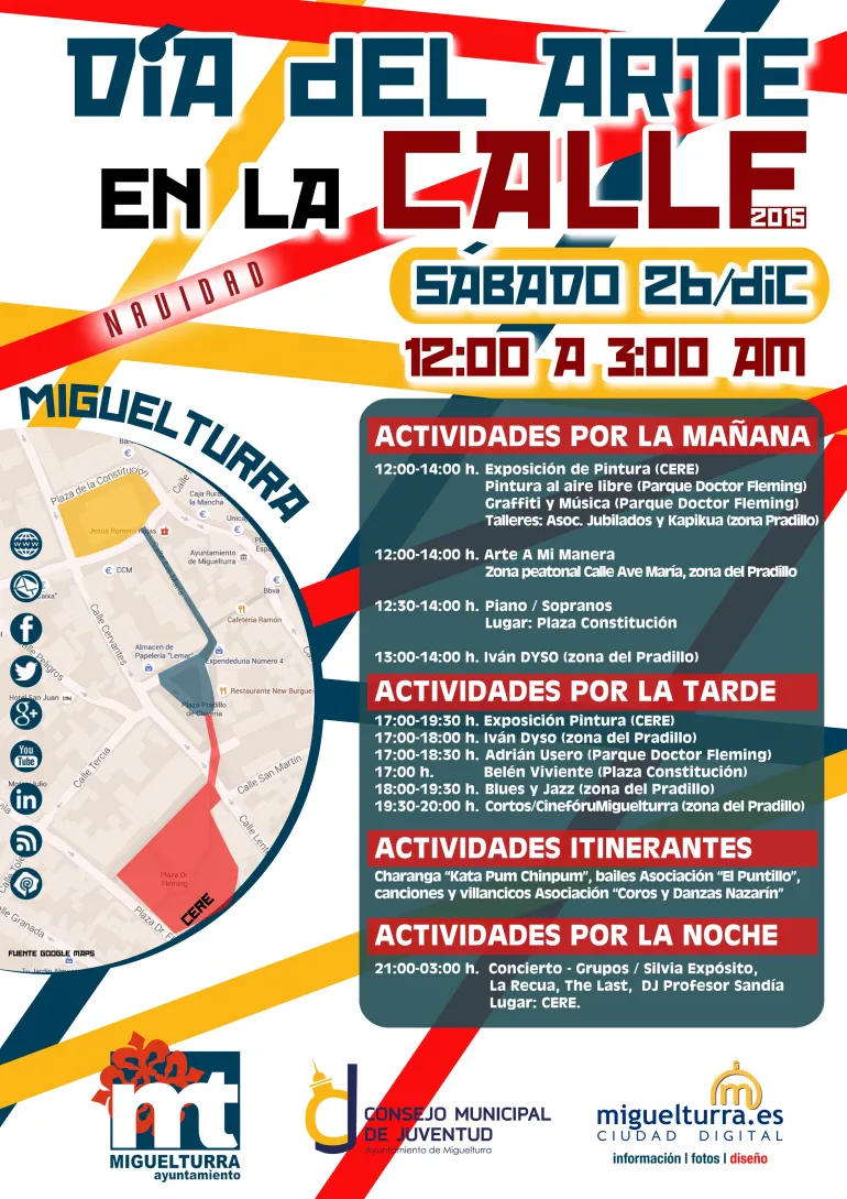 agenda imagen del cartel del Día del Arte en la calle, diciembre 2015