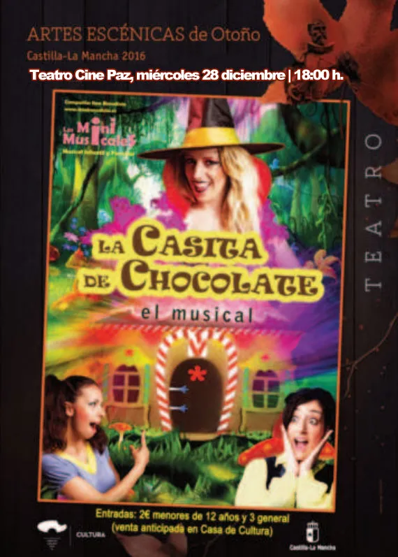 imagen del cartel del musical La Casita de Chocolate, diciembre 2016