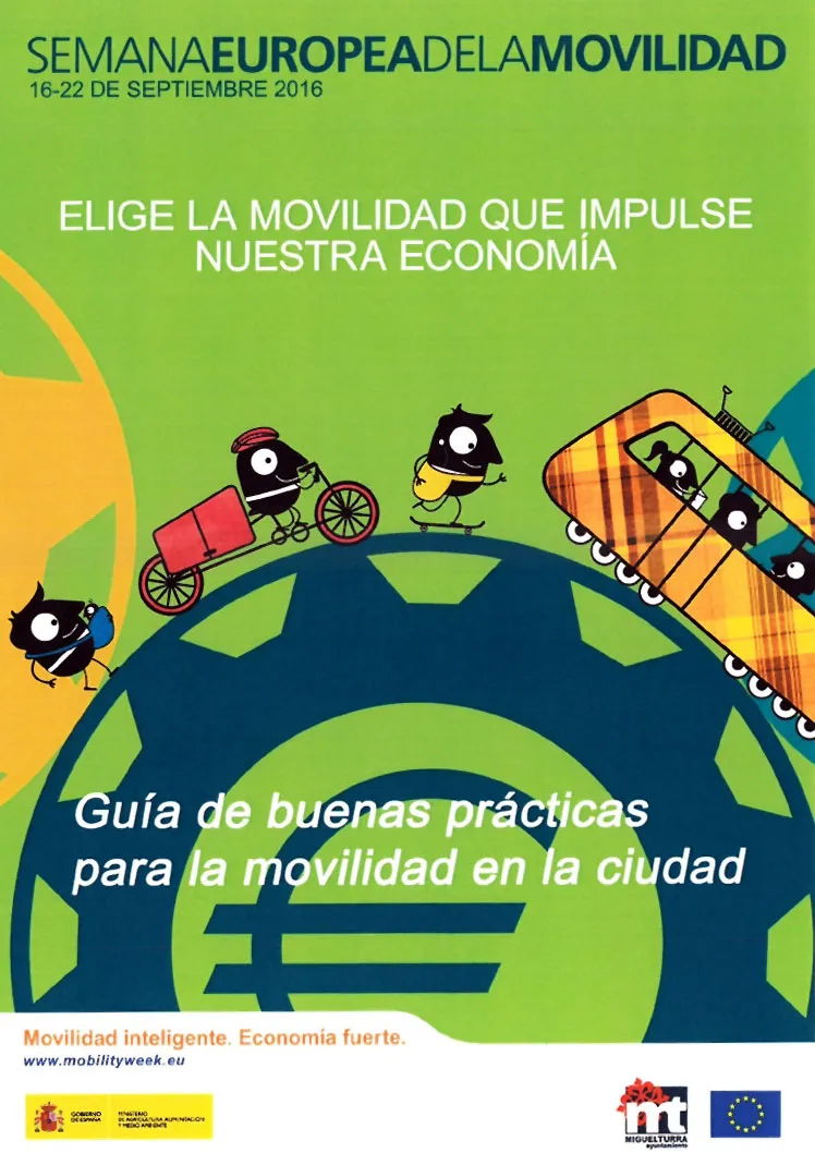 imagen del cartel de la Semana Europea de la Movilidad 2016 Miguelturra