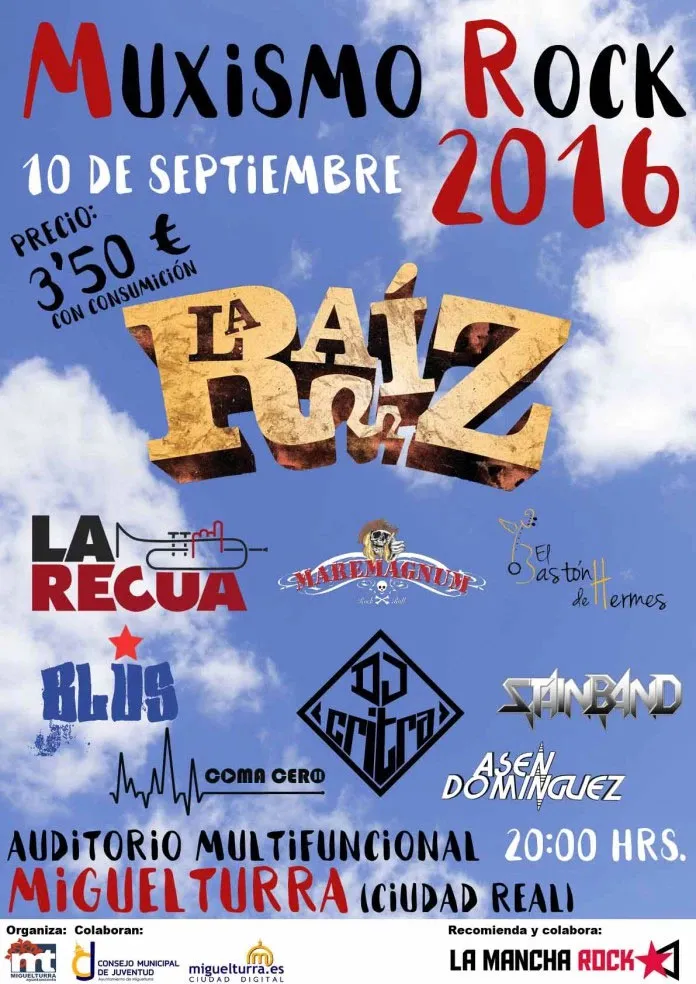 imagen del cartel del Muxismo Rock 2016 Miguelturra