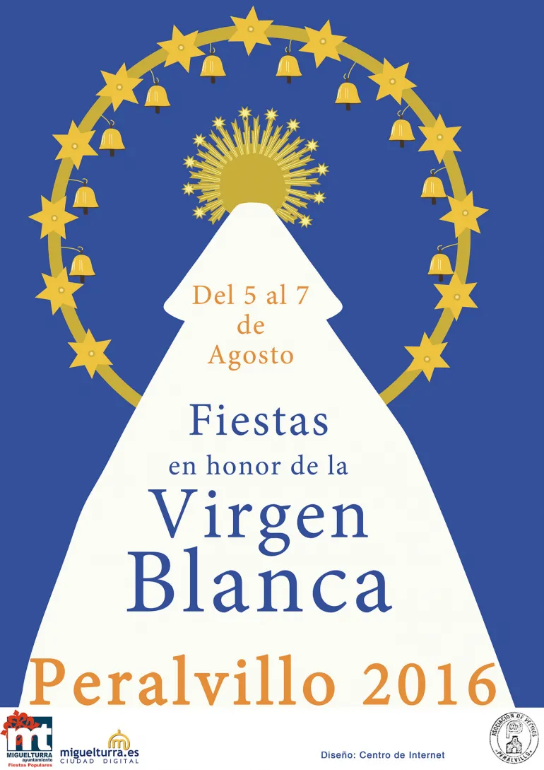imagen del cartel diseñado por el Centro de Internet para difundir las fiestas en honor de la Virgen Blanca de Peralvillo 2016