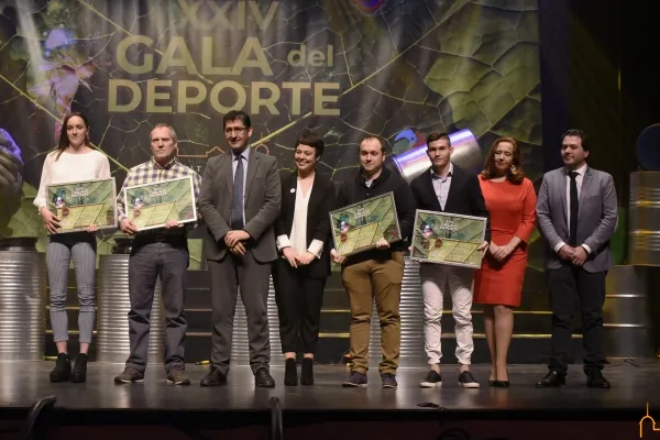imagen premiados y premiadas Gala Deporte Diputación 2019, fuente imagen Diputación Provincial de Ciudad Real