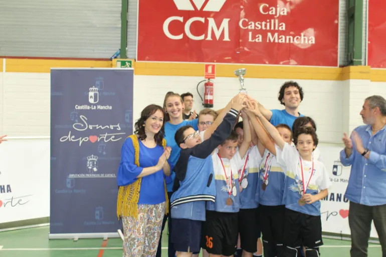 imagen equipo alevín masculino voleibol, mayo 2017