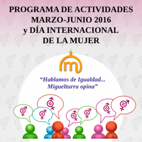 imagen alusiva a la programación del Centro de la Mujer de Miguelturra de marzo a junio de 2016
