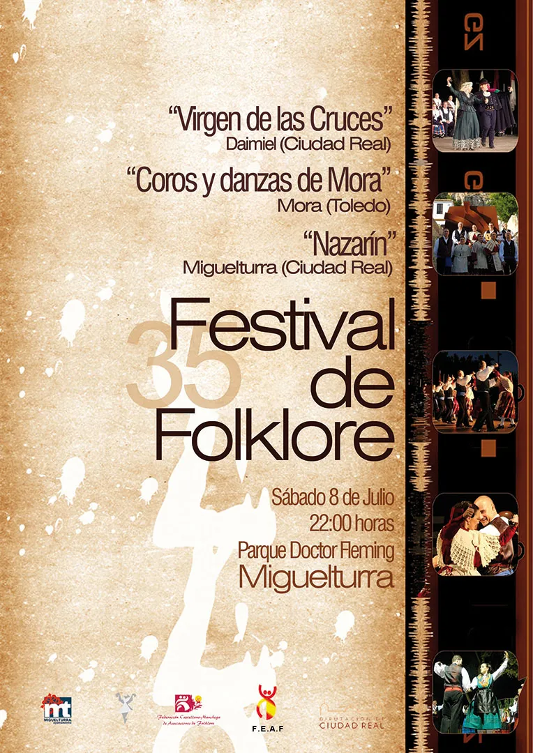 imagen del cartel del Festival de Folklore Villa de Miguelturra, julio 2017