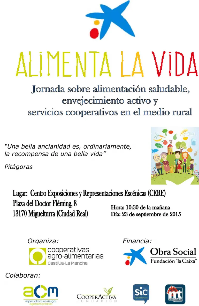 imagen del cartel del evento sobre saludables hábitos de vida, septiembre 2015