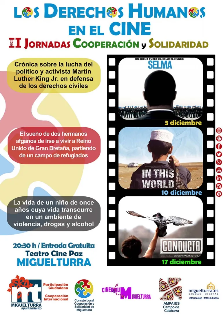 imagen del cartel anunciador de las Segundas Jornadas de Cooperación y Solidaridad de Miguelturra