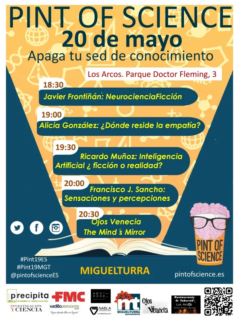 imagen del cartel del evento Pint of Science en Miguelturra el 20 de mayo de 2019