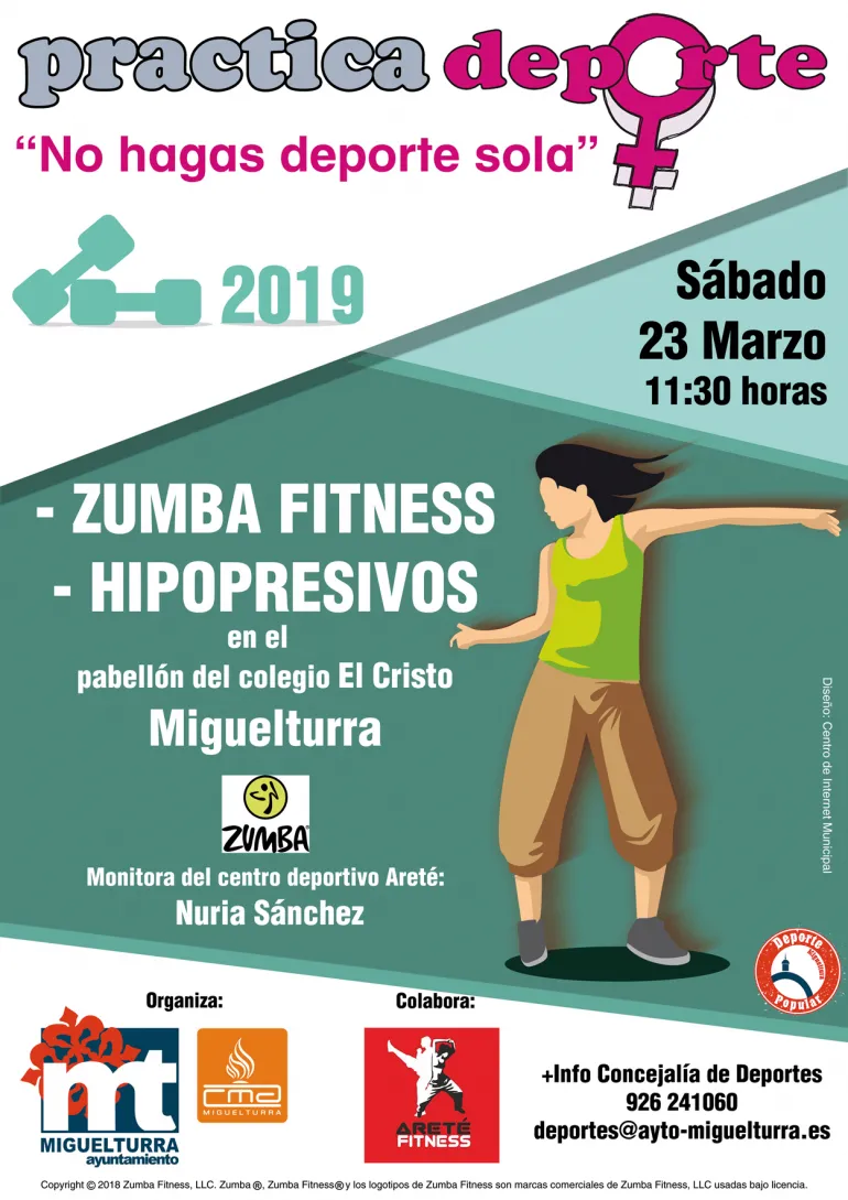evento imagen del cartel de las actividades deportivas del 23 de marzo de 2019, diseño del cartel Centro de Internet Ayuntamiento Miguelturra