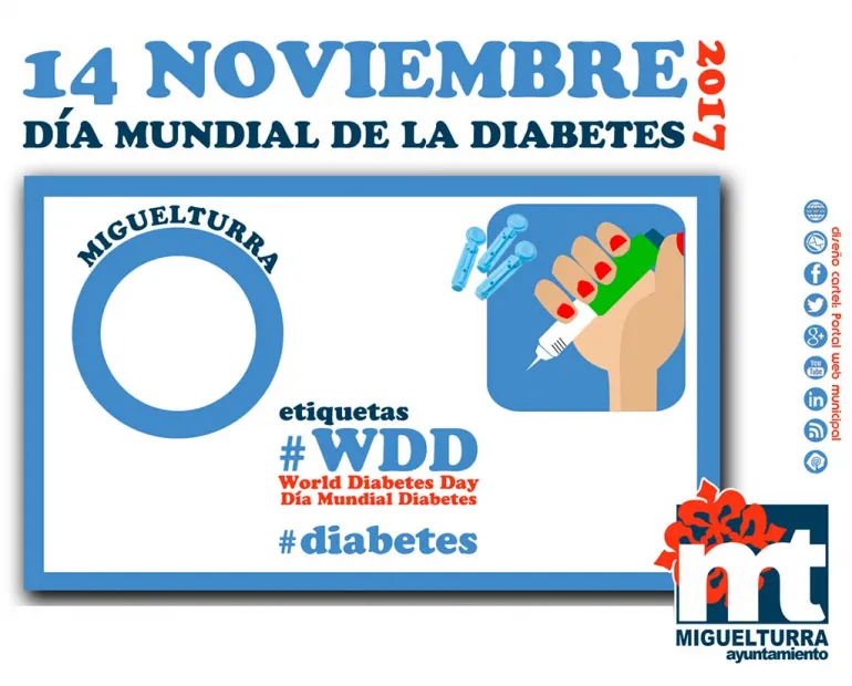 evento imagen prediseño del evento Día de la Diabetes 2017, diseño portal web Ayuntamiento Miguelturra