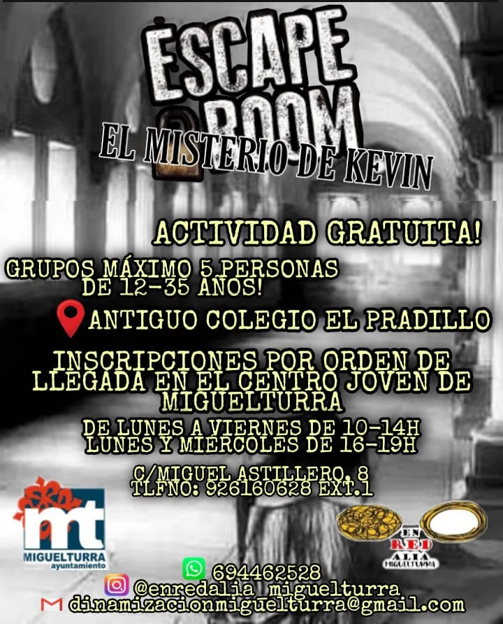 imagen del cartel del Escape Room, Miguelturra mayo de 2021